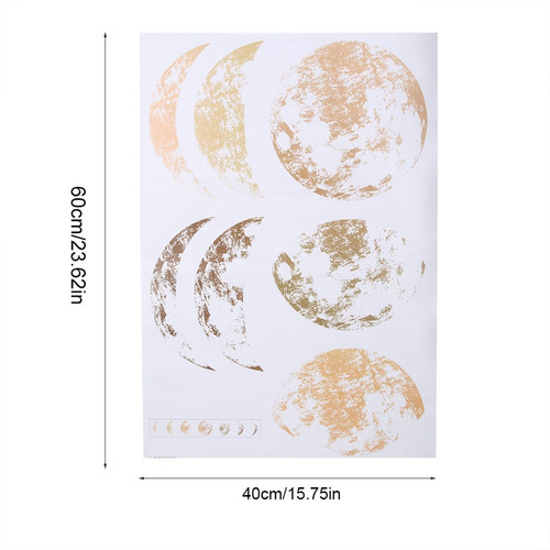 Calcomanía De Pared, Diseño De Fase Lunar, Pegatina De Fondo