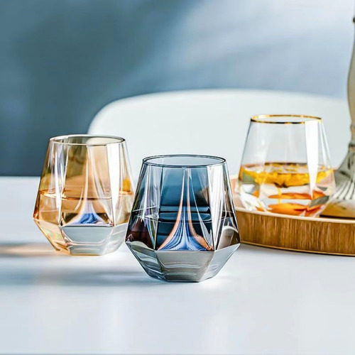 Yuhanoer Juego De 4 Copas De Vino, Cristalería Navideña Irid