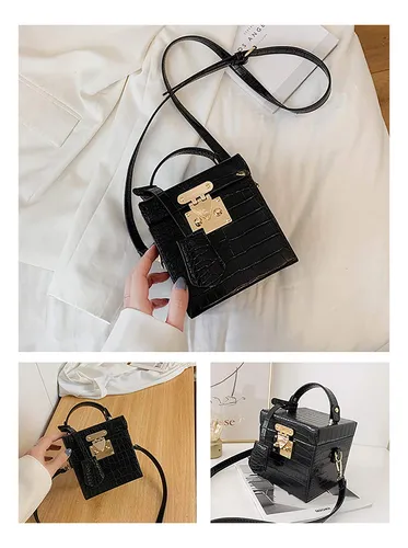 Bolso De Mano De Caja Cuadrada Para Mujer, Bolso De Hom...