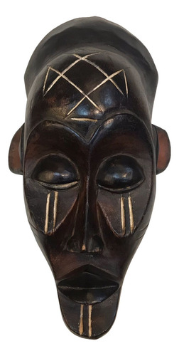 Máscara Africana De Madeira Decorativa