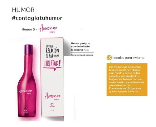 Humor Proprio Eau De Toilette Femenino 75ml Natura Vegano