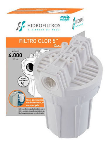Filtro Bebedouro/pia Pou 5 Pol Carbon 907-0024 Pentair Hidro Cor Branco