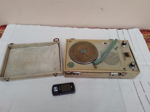 Antigua Radio Tocadisco Minidialf Valija Portátil Decoración
