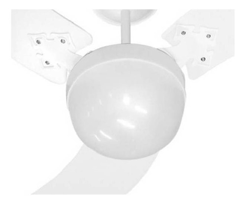 Imagem 2 de 2 de Ventilador de teto Venti-Delta New Montana branco com 3 pás de mdf lacado, 92 cm de diâmetro 220 V