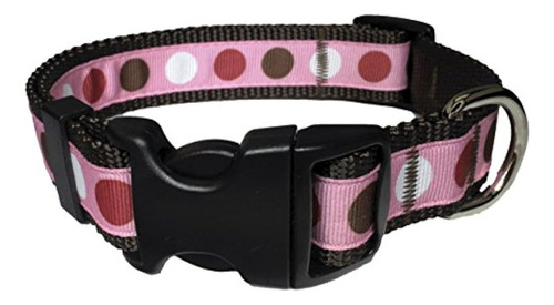 Paw Paws Usa Valentine Pinky Tuscadero Dot Dog Collar, X-sma