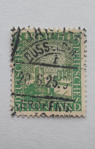 N°325. Imp Alemán. 1925. Aguila Alemana Y El Rhin (sc) (Usado)