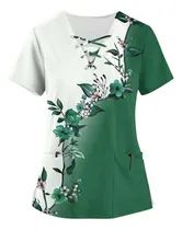 Comprar Blusas Estampadas Para Mujer, Uniforme De Enfermera Con Bols