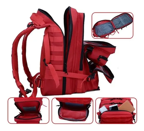 Mochila táctica militar de gran capacidad de 50L para hombres, mochila  impermeable para exteriores, mochila para senderismo, Camping, bolsas de  Marrón claro Cola mochilas tácticas militares