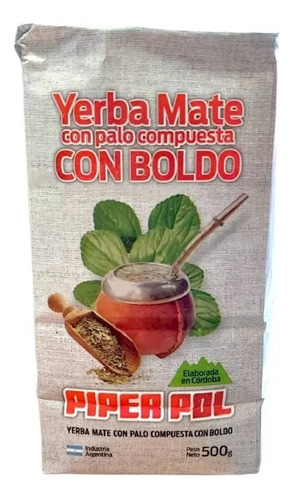 Yerba Mate Piper Pol Con Boldo X 500g