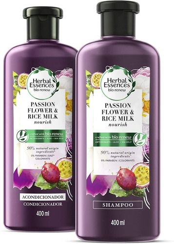 Kit Shampoo Y Acondicionador Herbal Essences Passion 800 Ml