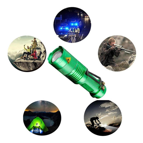 Lamparas Led De Mano Potente, Mxlcg-001, 1 Pza, Verde, 2000 Linterna Blanco Luz Blanco