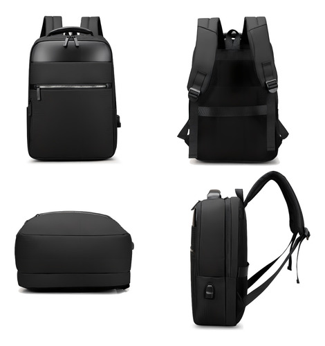 Bolsa Masculina Impermeável Detalhes Couro Pu Laptop Entrada Usb Compatível com Notebooks Dell Acer HP Lenovo Macbook Pro Air M1 M2 M3 Faculdade Universidade Escola Executiva Trabalho 15.6 Polegadas