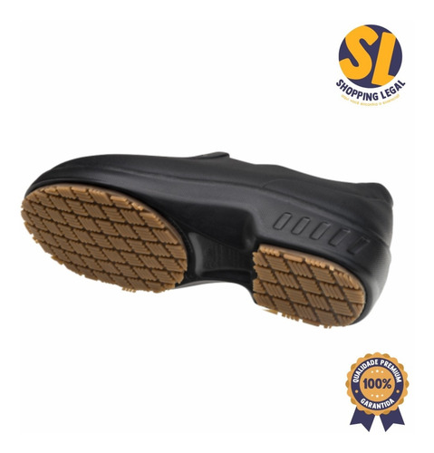 Imagem 3 de 4 de Sapato Antiderrapante Preto Flex Clean Marluvas