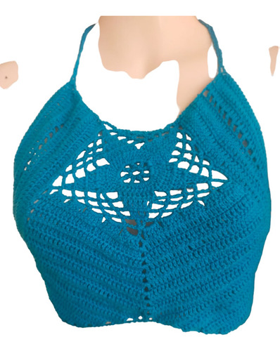 Crop Top Corpiño  Ombliguera Tejidas A Mano Crochet Playa 