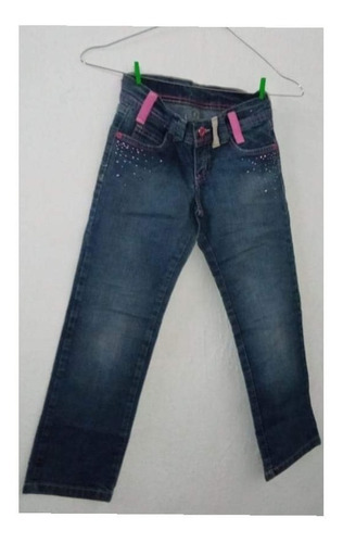 Jeans De Niña Con Stras Talle 6 Hermoso