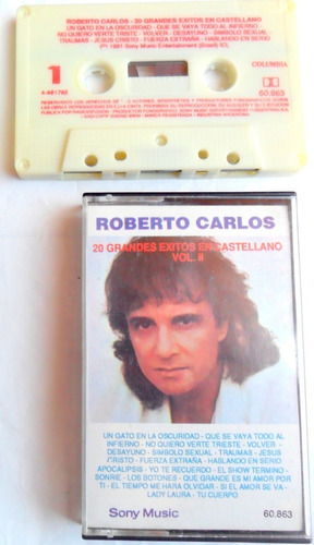 Roberto Carlos 20 Grandes Éxitos En Castellano 2 * Casete Ex