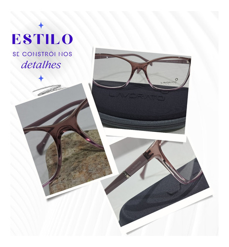 Óculos Armaçao Grau Lavorato Original Luxo