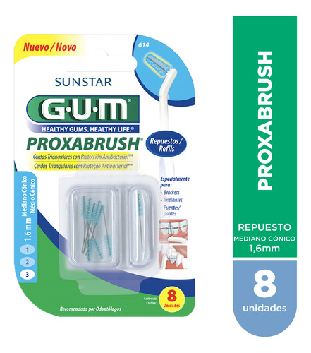 Gum Repuesto Cepillo Interdental Proxa Medio 1.6 Mm X 8uds