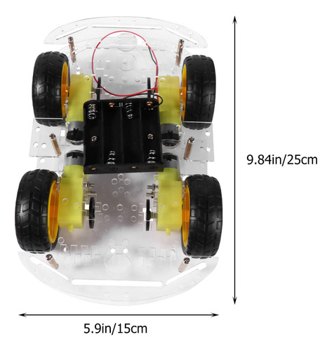 Kit Chasis Robot 4wd - Compatible Con Arduino Y Pi