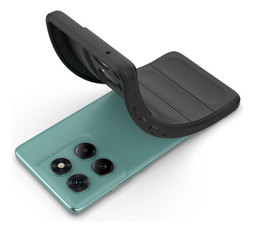 Funda Para Moto Edge 60 Fusion Case Uso Rudo Soft Silicone Negro Non-slip
