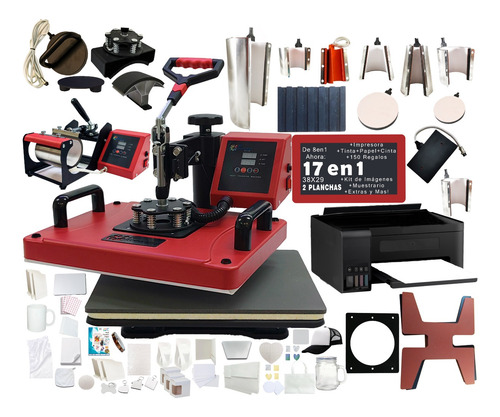 Combo 8 En 1 Impresora Sublima Sublimación Oferta 9 2plancha