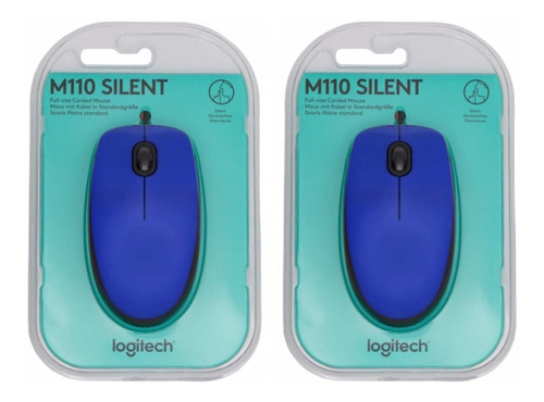 2 Mouses Logitech M110 Silent Óptico Usb