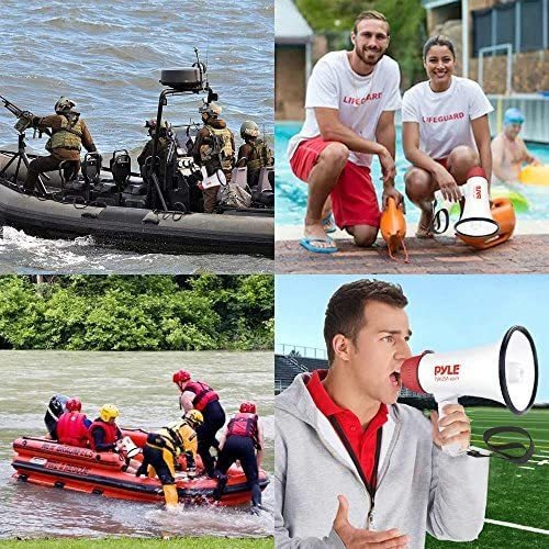 Pyle Megaphone Speaker Pa Bullhorn Sirena Y Led Incorporados