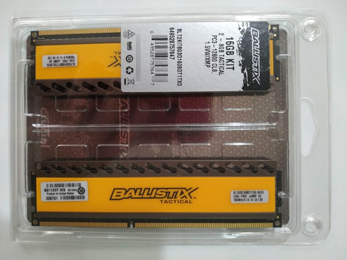 Kit De Memoria Ram De 16gb Ballistix Tactical (8gb X 2 Ddr3)