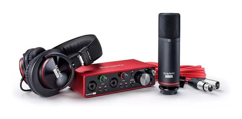 Kit Home Studio Scarlett 2i2 Studio - 3a Geração - Focusrite