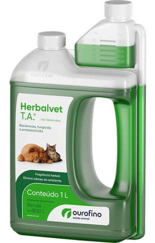 Herbalvet Higienizador De Ambientes Ouro Fino 1 Litro