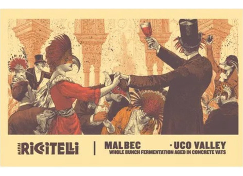 Vino Tinto Riccitelli Party Malbec 1x750ml Apto Para Veganos