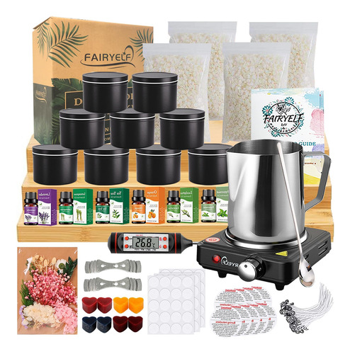 Fairyelf Kit Para Hacer Velas Con Fundidor De Cera Mmg