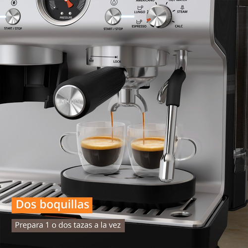 Cafetera De Espresso Precision Essential, Krups, Xp801tu0 Negro/plata