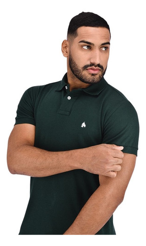 Camisa Polo Verde Masculina Bfms Tecido Macio Para Dia A Dia