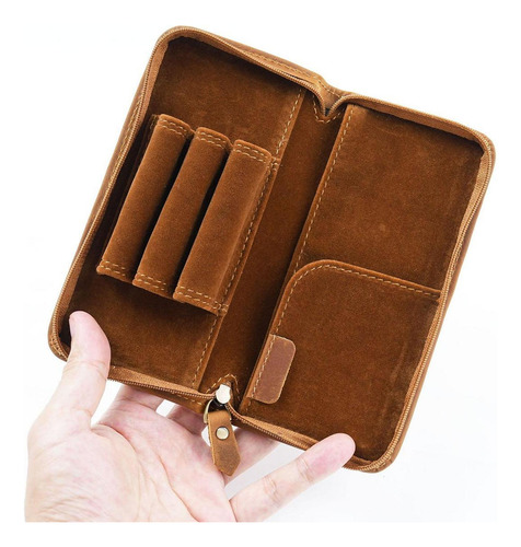 Crazy Horse Estuche Para Lápices Estuche Para Marrón