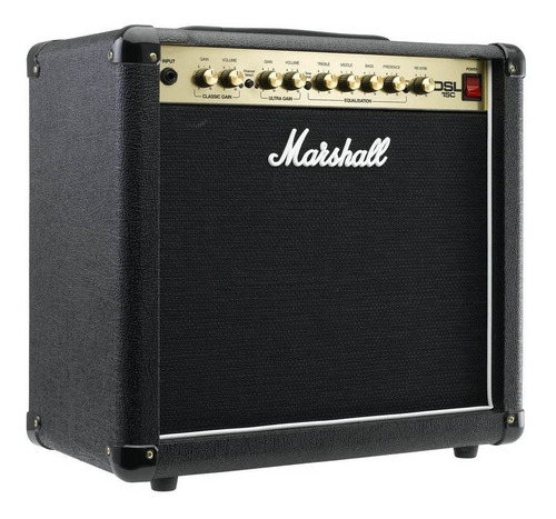 Marshall Dsl-15c Valvular 15w Amplificador Guitarra + Pedal Color Negro/dorado