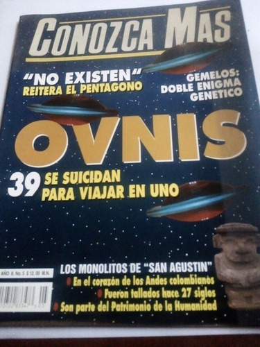 Imagen 1 de 4 de Revista Conozca Más Año 8 No. 5 Ovnis 39 Se Suicidan
