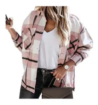 Comprar Jaquetas Femininas, Camisa Xadrez Solapa