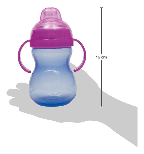 Copo Com Alça E Bico De Silicone Infantil 350ml - Buba