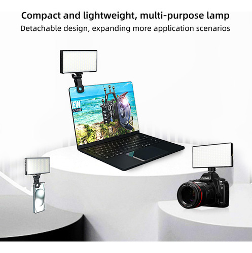 Luces Led Para Teléfono Con Ventosa Clip Recargable 3000 Mah Color
