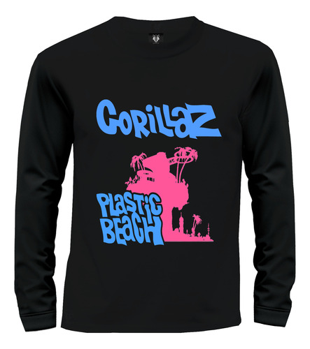 Camiseta Camibuzo Rock Gorillaz Plastic Beach