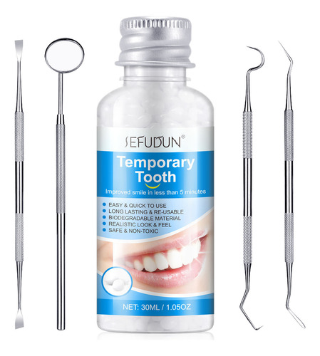 Una Dentadura Sólida Para Empaste Temporal Con Partículas De