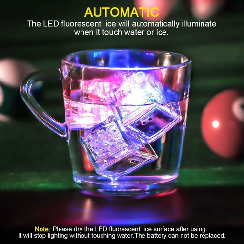 Imagen 9 de 9 de 40 Piezas De Cubitos De Hielo Brillantes Bloque Led Blink Se