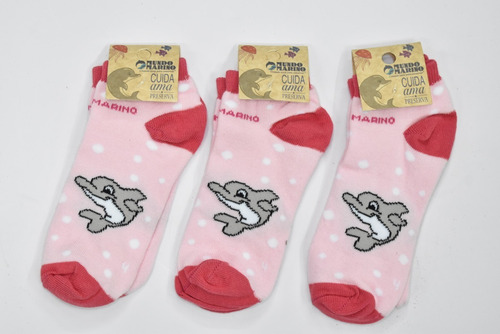 Medias Niña T.4 *3 Pares Mundo Marino