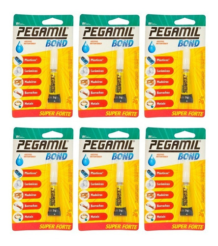 Cola Instantânea Pegamil 2g - 6 Unidades