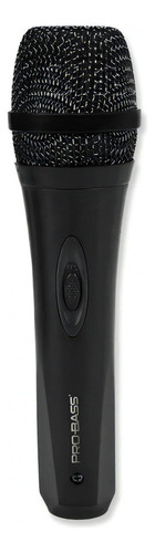 Microfono Dinamico Pro Bass Pro Mic 500 Karaoke Color Negro