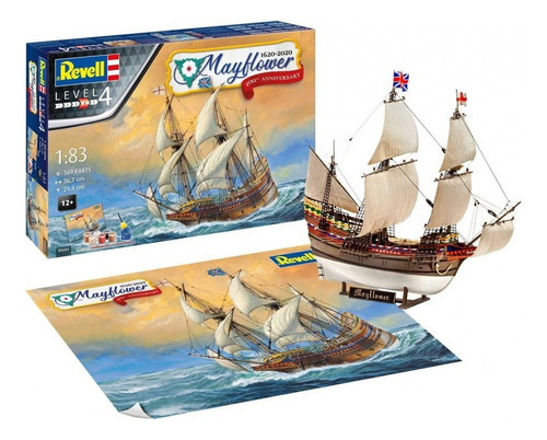 Gift Set Mayflower - 400th Anniversary - 1/83 - Revell 05684