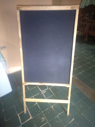 Pizarra Doble Plegable Tipo Menu De Madera 55x80 