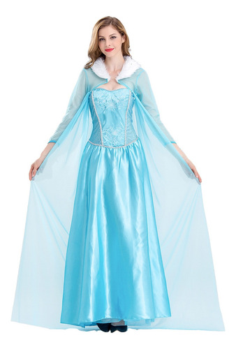 Disfraz De Cosplay De Frozen,traje De Princesa,vestido Largo