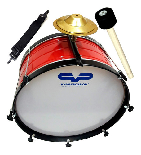 Bombo Pyp Murga 22'' 6 Tensiones Pintado Epoxi C/platillo